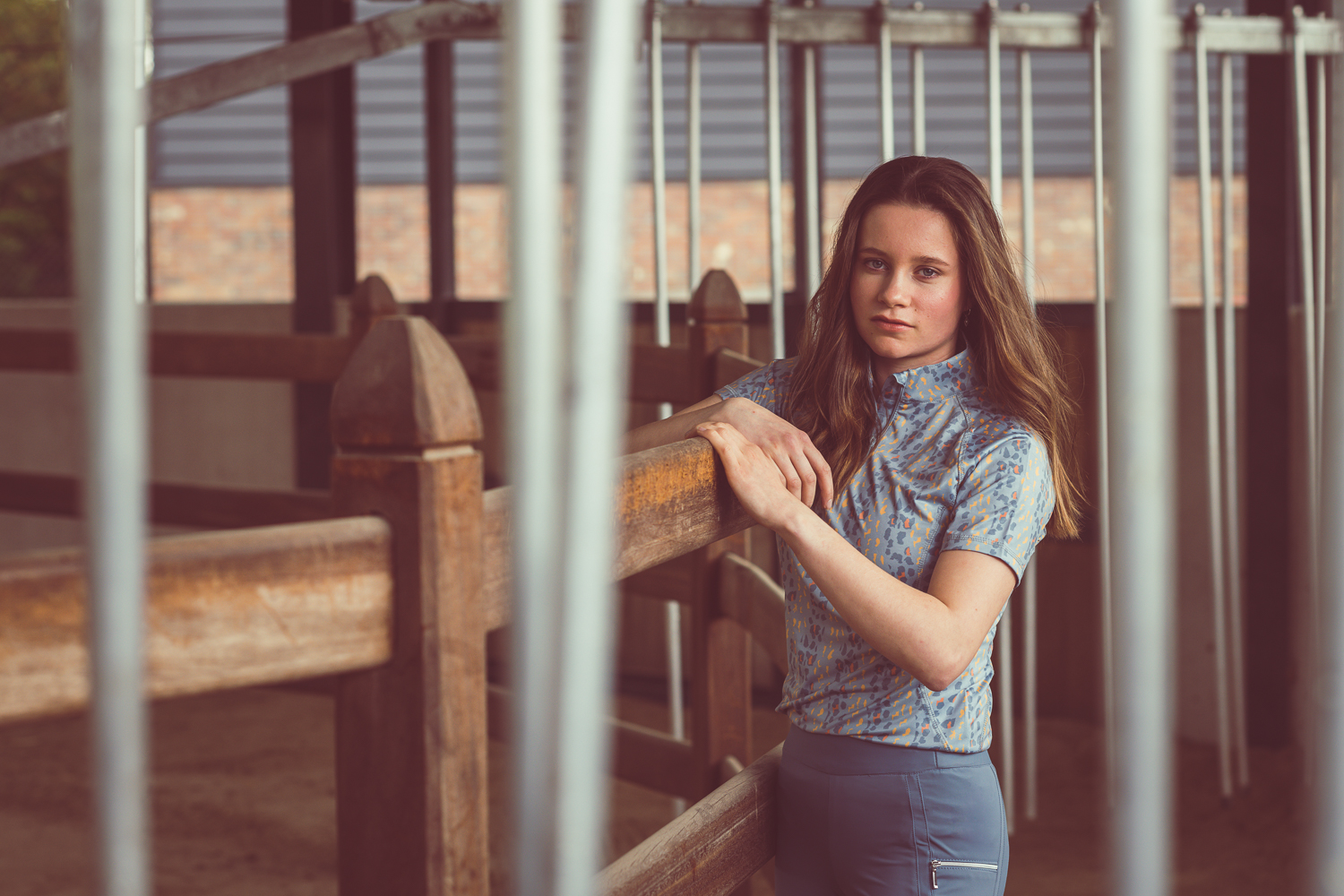 amazone babs kerkhoffs staat in de stapmolen en draagt een nieuwe set van harry's horse